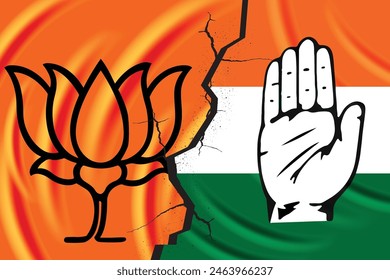 bjp-vs-congress-voting-political-260nw-2463966237